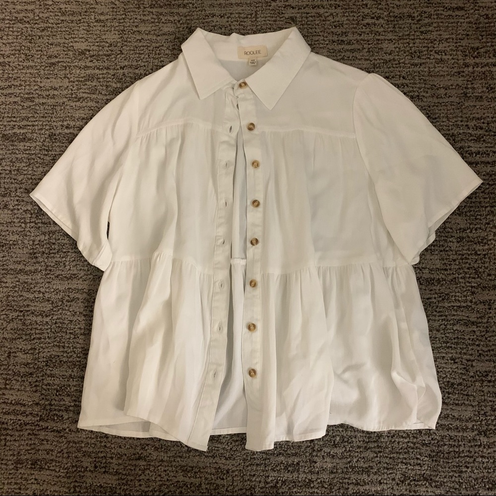 Roolee Ruffled Button Up